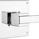 Replacement for Delta 1300/ 1400 & 13/ 14 Series Square Shower Trim Kit, Shower Cover with Handle (Valve& Catridge Not Inclued)- Chrome