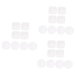 Housoutil 24 Pcs Eyelash Silicone Pad Gel Base and Clear Gel Nail Polish Hardener Gel Kit Lashes Nail for Gel Polish Bond for Nails Liner Glue Transparent (3.5x3.5cmx3pcs, Transparentx3pcs)