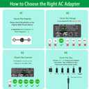 Gonine 24V 1.5A Power Supply, DC 24V Power Cord, for 24Vdc LED Light Strip 24 Volt Essential Oil Diffuser, AC 100-240V to DC 24 V 1.5A 1A 0.5A Adapter UL Certificate, (Not Battery Charger).