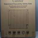 Cumbor 29.7-48" Baby Gate for Stairs, Mom's Choice Awards Winner-Dog Gate for Doorways, Auto Close Safety Pet Gate for Dogs Indoor, Easy Install Pressure Mounted Child Gate with Walk Thru Door, Black