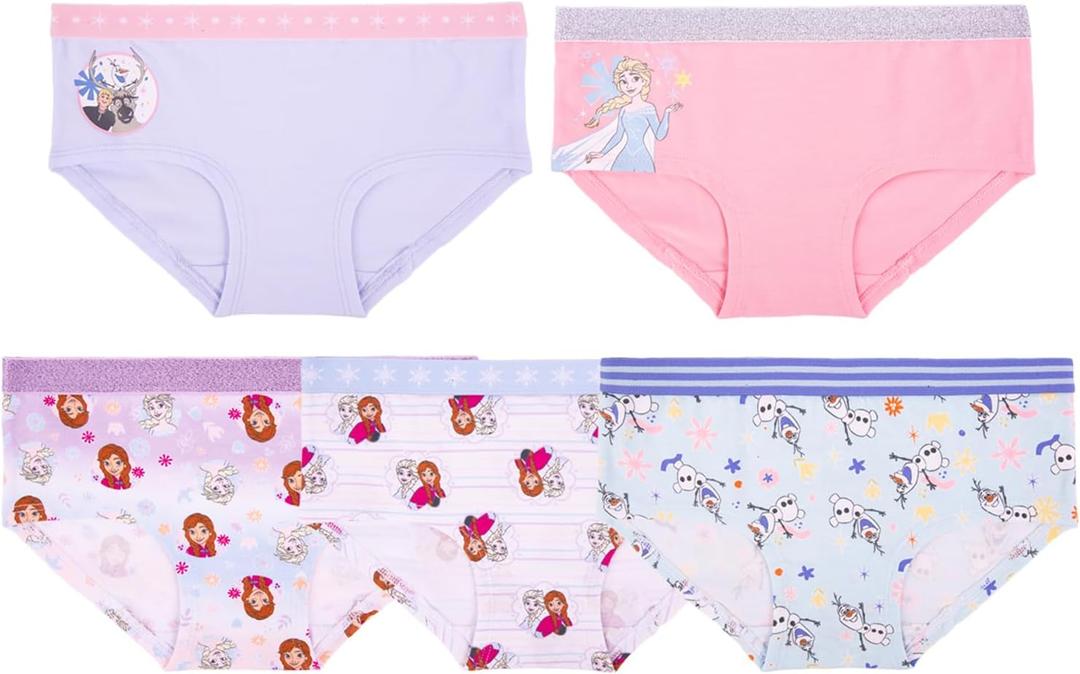 Disney Girls' Frozen Underwear Available in Brief Panties and Girl Shorts, Sizes 2/3t-10