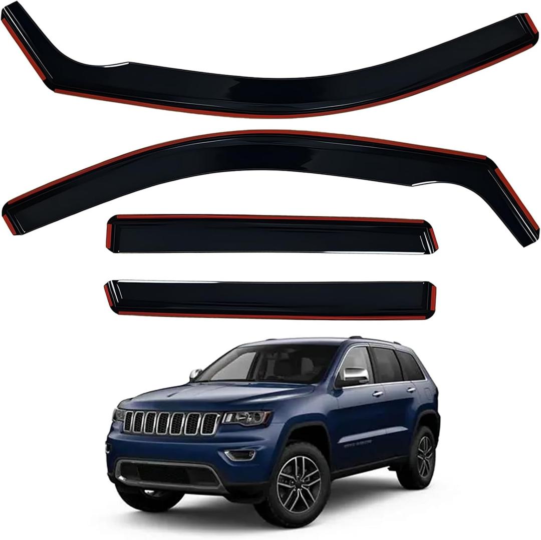 AUXKO in-Channel Rain Guards for Jeep Grand Cherokee 2011-2021