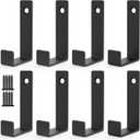 Hooks for Hanging Stainless Steel Heavy Duty Coat Hook Wall Hooks Robe Hanger Hooks Hanging Hat Key Holder for Towel and Bags Indoor Outdoor, (Black-Square, 2.5x1.3inch,8pcs)