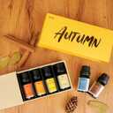 Autumn Essential Oils, MitFlor Fall Fragrance Oils for Candle Soap Making, 10ml x 6 Essential Oils for Diffusers for Home, Aromatherapy Gift Set for Halloween, Pumpkin Pie, Maple Syrup & Autumn Walk