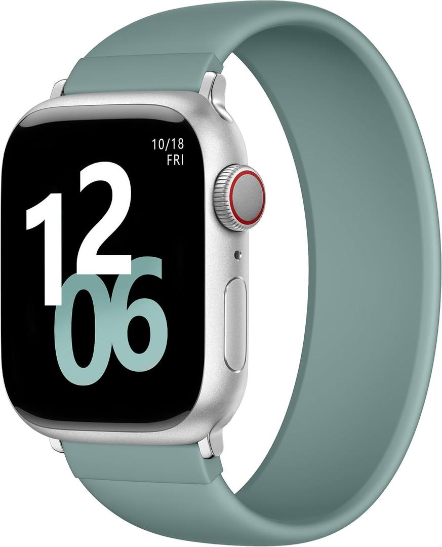 Zedoli Sport Solo Loop Band Compatible with Apple Watch Bands 40mm 42mm 41mm 38mm 44mm 45mm 46mm 49mm Women Men, Stretchy Soft Silicone Elastic Strap for iWatch Series 11 10 9 8 7 6 5 4 3 2 1 SE Ultra