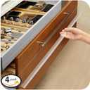 4pcs Cabinet Door Protector, Plastic Edge Protector Trash Drawer Protector Edge Guard, Slip on Protectors for Cabinets 3/4" Thick, 24" Length, Prevent Wear, Chipping, Discoloration