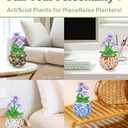 PieceRelax Flower Bouquet Building Decoration Set - Artificial Flowers Mini Bricks Potted Violet - Home Accessories or Best Gift Valentine Dcor for Him and Her Botanical for Adults [KZ1029]