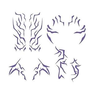 Temporary Tattoos Rumii Cosplay Accessories, Cosplay Tattoos Stickers Purple