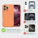 Ktele Magnetic for iPhone 16 Pro Max Case [Compatible with Magsafe] [Premium Silicone Satin-Smooth Touch] Slim Shockproof Anti-Scratch Microfiber Lining Case, 6.9 inch, Bright Orange