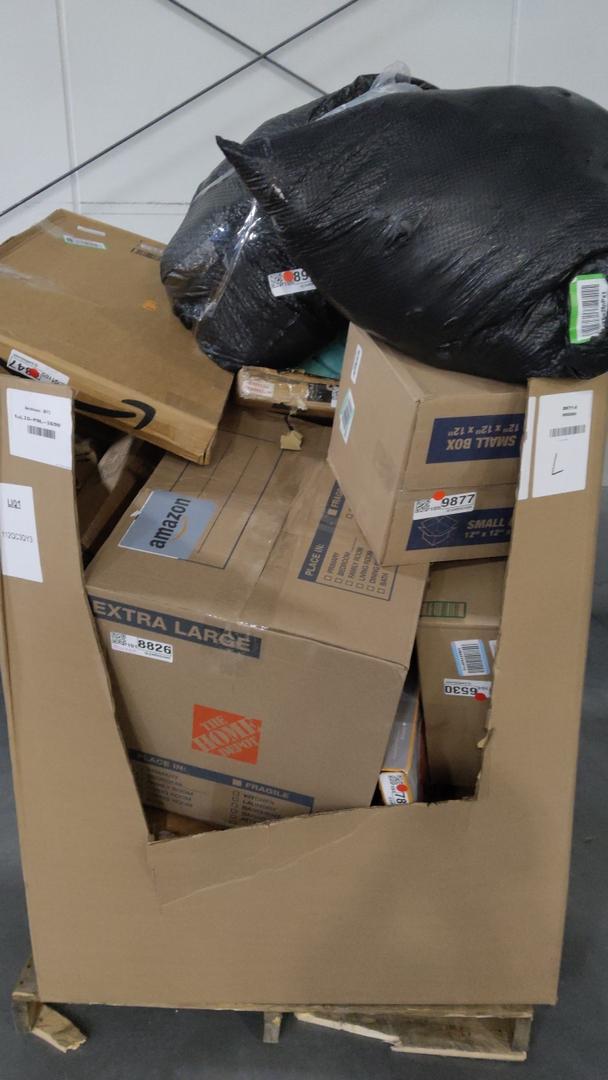 pallet of salvage items