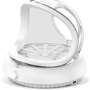 Nail Dust Collector with Transparent Airflow Shield, 5000RPM High-Suction Fan, Ultra Quiet Nail Vacuum for Home & Salon, Dust-Free Manicure for Families, Pets & Nail Lovers White