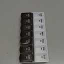 EZY DOSE Push Button (7-Day) Pill Case, Medicine Planner, Vitamin Organizer, 2 Times a Day AM/PM Container, X-Large Compartments, Arthritis Friendly, Effortless Open, Clear Lids, Blue/White, BPA Free