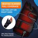 sticro Wrist Thumb Brace Heating Pad for Arthritis and Carpal Tunnel Relief, Hand Heating Pad for Sprains Trigger Thumb, Tendonitis Pain Relief - Left Right Hand