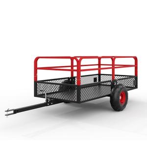 GarveeLife ATV UTV Tow Behind Dump Trailer 1500 lbs 20 Cubic Feet, Red