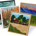 20x20 Canvas Floater Frame, Floater Frame for 0.6"-0.9" Deep Canvas Painting, Floating Frames for Oil Paintings, Painting Frames Kit(20"x20", Black)