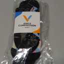 Viasox Ankle Compression Socks for Women & Men, 14 mmHg Support Improves Circulation, Extra Cushioned (Medium, Cherry Blossom)