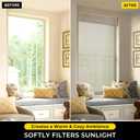 UNISHADES Cordless Bamboo Roman Shades for Windows, Blinds Size (31" W 64" H) Colour (Light Filtering Greystone)