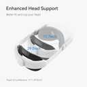 KIWI design K2 Comfort Head Strap Accessories Compatible with Oculus/Meta Quest 2, Elite Strap Replacement for Enhanced Support of VR Headset, NOT for Meta Quest 3/3S