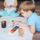 ABOOFAN Unfinished Wooden Apples 5pcs Wooden Crafts DIY Unpainted Fruit Shape Art Crafts for Color Painting Mini Peg Dolls