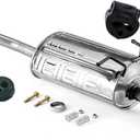 100% Stainless Steel Rear Exhaust Muffler for 2007-2011 Honda CR-V CRV3 | 409 Stainless Steel, Gasket + Bolt Kit + Exhaust Rubber Hanger, For 2007-2011 Honda CR-V 2.4L,Direct Fit,Bolt On OEM