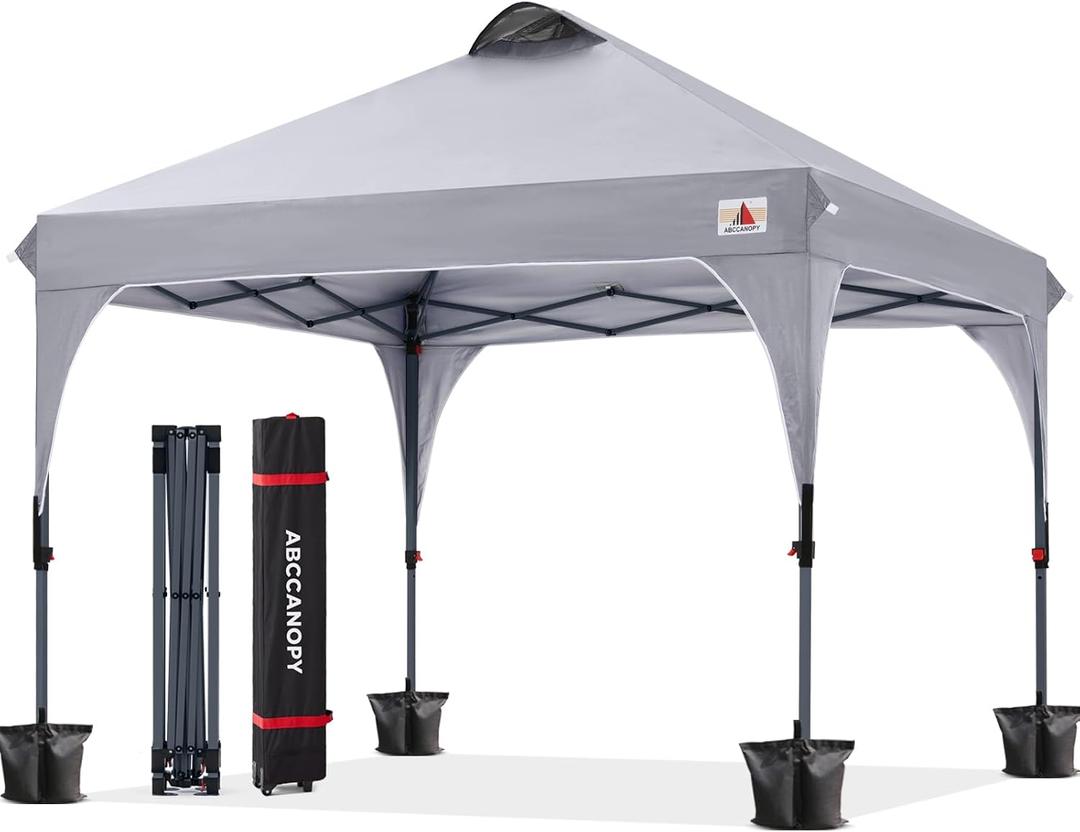 ABCCANOPY Outdoor Pop up Canopy Tent 8x8 Camping Sun Shelter-Series, Gray
