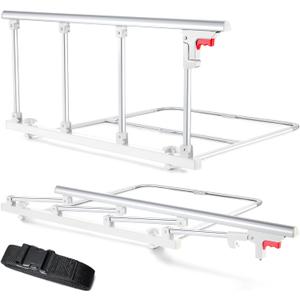 Bed Rails for Elderly Adults Safety, Folding Bedside Assist Rail Handle, Fall Prevention Safety Hand Guard Grab for Seniors & Surgery Patients, Fit King, Queen, Full, Twin(Tool-Free Assembly) (Folding Bed Rail)