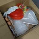 61pcs Novice Home Chicken Farming Set, 2 Pieces Nesting Boxes for Chickens, Coop Scoop for Sand, Chick Feeder and Waterer Set, 6pcs Wooden Eggs for Chicken Coop, 50Pieces Chicken Leg Bands Multicolor