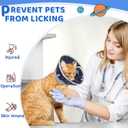 Cat Cone Collar Soft to Stop Licking, Adjustable, Foldable Lightweight Kitten Cones After Surgery Recovery for Cats & Kittens, Cat Cone Alternative, Easy Eating (Grey, L)