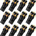 AUXLIGHT 194 168 2825 T10 LED Interior Light Bulbs Amber Yellow, Super Bright Replacement for Dome Map Door Trunk Courtesy License Plate Sidemarker Parking RV Camper Lights (Pack of 12)