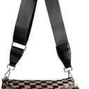 Black and White Checkered Crossbody Bag Bum Bag for Women,Spacious Checkered Purse Fanny Packs Belt Bag