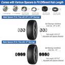 11x4.00-5 Lawn Mower Tires Flat Free with 3/4" or 5/8" and 1/2" Bearings, 3.25"-5.5" Centered Hub, Load 350lbs,11x4.00-5 Tire Zero Turn Front Tires - 1Pack