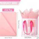 Tenare 12 Pcs Small Gift Bags Mini Metallic Paper Bag Bulk Tiny with Handle Tissue Paper for Gift Wrap Mother's Father's Day Birthday Graduation Party(4 x 2.75 x 4.5 Inch,White Pink Gold)