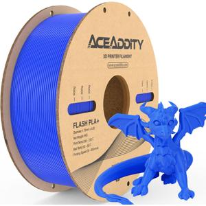 PLA+ Filament 1.75mm, Flash PLA High Speed 3D Printer Filament, Dimensional Accuracy +/- 0.02mm, 1kg(2.2lbs) Cardboard Spool 3D Printing Filament Fits for Most FDM 3D Printers (1kg Blue) PLA+ Filament 1.75mm, Flash PLA High Speed 3D Printer Filament, Dimensional Accuracy +/- 0.02mm, 1kg(2.2lbs) Cardboard Spool 3D Printing Filament Fits for Most FDM 3D Printers (1kg Blue)