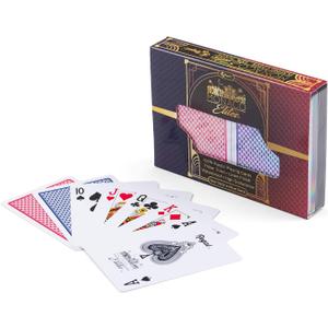 Regal Games Monaco Elite 100% Plastic Premium Waterproof Poker Size Playing Cards (2 Pack)