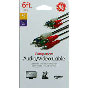 GE Component Audio and Video Cable - Black