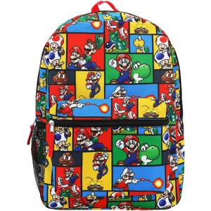 Bioworld Super Mario Brothers All-Over Print 18" Backpack