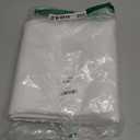 sancua Round Tablecloth - 108 Inch - Water Resistant Spill Proof Washable Polyester Table Cloth Decorative Fabric Table Cover for Dining Tables, Buffet Parties and Camping, White