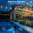 litogo 100 FT LED String Lights for Outside, Waterproof Outdoor Patio Lights with Dimmable Edison Bulbs, Warm White Hanging Light with Timer for Backyard Yard Gazebo Party Tent Garden Tree