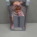 Enjoyin 12'' Baby Doll in Gift Box with Pink Cloths, Pacifier, 13''x13'' Microfabric Blanket, and Feeding Bottle. Gift Idea for Ages 3+