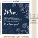 GiltGlimmer Gifts for Mom Mothers Day, Mom Birthday Gifts Blanket, Moms Gift for Women from Daughter Son, We Love You Present for Mother Mommy Christmas 60" x 50", Blue