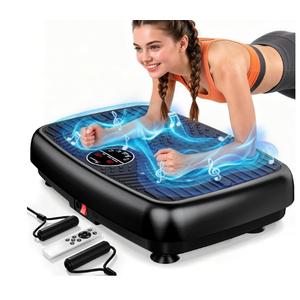 Vibration Plate Exercise Machine, Powerful Dual Motor Vibration Plate for Lymphatic Drainage & Speaker with Music, Magnetic Massage, Weight Loss & Full Body Workout, Resistance Bands,450 Lbs Capacity