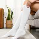 Winterlace 6 Pairs Slouch Socks for Women, Soft Extra Long Scrunch Knee High Sock, Bulk Pack (One Size, Assorted White/Black/Gray)