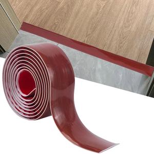 CRASPIRE Saddle Brown Floor Transition Strip Flooring Cover PVC Self Adhesive Floored Transitioning Laminate Land Flat Divider for Joining Gaps Tiles Carpet Threshold Doorways Covering 78.7  1.97in