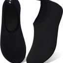 WateLves Water Shoes for Womens Mens Barefoot Quick-Dry Aqua Socks for Beach Swim Surf Yoga Exercise Camping Must Haves (N.Black, 36/37)