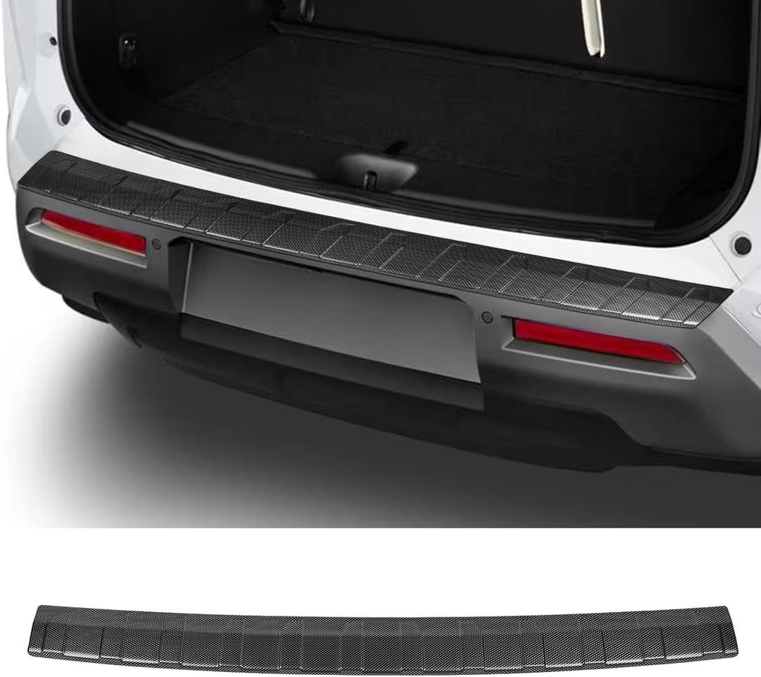 YOJOJOCO Exterior Rear Bumper Protector Compatible with Nissan Pathfinder 2025 2024 2023 2022 Accessories ABS Material Rear Bumper Guard Trunk Sill Protector (Carbon Fiber Texture)