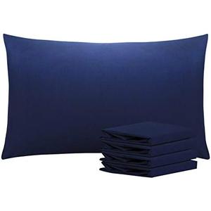 NTBAY Queen Pillowcase Set - 2 Pack Brushed Microfiber 20x30 Pillowcases - Soft, Wrinkle-Free, Fade-Resistant, Stain-Resistant, Navy Blue Pillowcases with Envelope Closure - 20x30 Inches, Navy Blue
