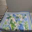 Blue Green Tropical Beach Mahjong Mat 31.5" x 31.5",