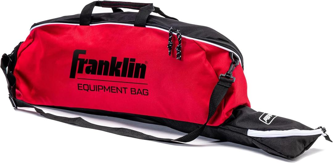 Franklin Sports Youth Baseball + Softball Bat Bag - Boys + Girls Tee Ball, Softball + Baseball Bag for Kids (One Size, Red)