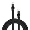 chubbycable Chubby 2.0 USB C 240W Fast Charging Cable Silicone Soft Durable USB C Cable Extra Thick Charger Cord Compatible with iPhone 17-15 Series iPad, Black+Black, Type-C to Type-C, 4.9FT
