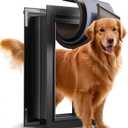 3-Flap Dog Door, All Aluminum Alloy Large Doggy Door Doggie door for Wall, Heavy Duty Pet Door Easy to Install, Energy Efficient, Telescoping Tunnel for Interior & Exterior Wall, Pet Up to 110Lb-Black